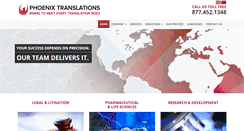 Desktop Screenshot of phoenixtranslations.com