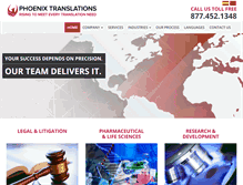 Tablet Screenshot of phoenixtranslations.com
